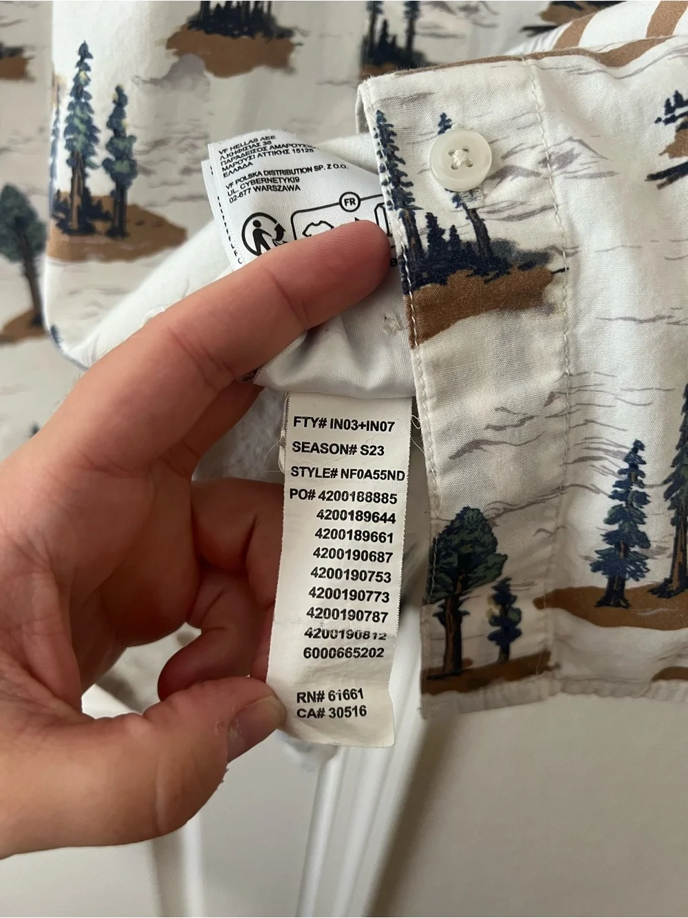 The North Face Baytrail All Over Camping Print Button Up Shirt Men’s XL
